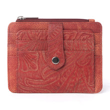 Load image into Gallery viewer, Myra Bag Driftwood Cove Embossed Leather Credit Card Holder