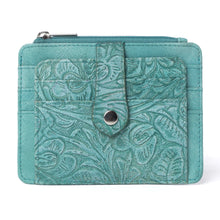 Load image into Gallery viewer, Myra Bag Driftwood Cove Embossed Leather Credit Card Holder