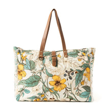 Load image into Gallery viewer, Myra Bag Light Green Lovely Florals Weekender Bag