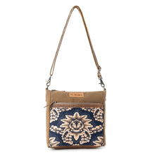 Load image into Gallery viewer, Myra Bag Crestbloom Vintage Navy Printed Crossbody Bag