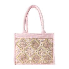 Load image into Gallery viewer, Myra Bag Gypsy Lace Light Pink Beaded Canvas Bag