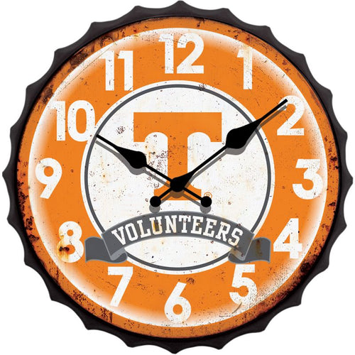 Tennessee Volunteers Metal Bottle Cap Wall Clock