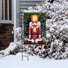 Load image into Gallery viewer, Briarwood Lane Wooden Nutcracker Christmas Garden Flag