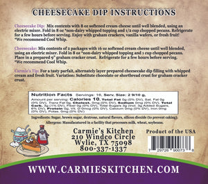 Carmie's Kitchen Pecan Pie Cheesecake Dip Mix