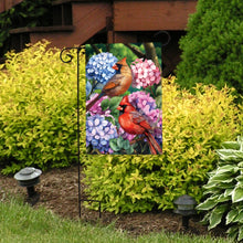 Load image into Gallery viewer, Briarwood Lane Perched Cardinals Garden Flag
