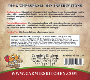 Carmie's Kitchen Pimento Cheese Dip Mix