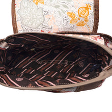 Load image into Gallery viewer, Myra Bag Powder Brown Oakline Cotton &amp; Leather Shoulder Bag