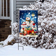 Load image into Gallery viewer, Briarwood Lane Singing Snowmen Winter Garden Flag