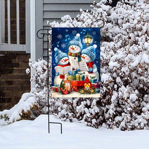 Briarwood Lane Singing Snowmen Winter Garden Flag