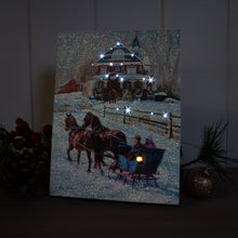 Load image into Gallery viewer, Sleigh Ride 6x8 Lighted Tabletop Canvas Picture