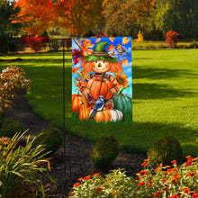 Load image into Gallery viewer, Briarwood Lane Smiling Scarecrow Garden Flag