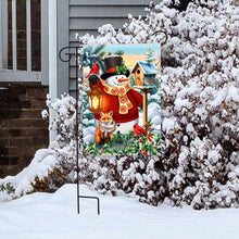 Load image into Gallery viewer, Briarwood Lane Snowman Lantern Winter Garden Flag