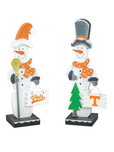 Tennessee Chunky Wooden Snowman Figurine