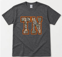 Load image into Gallery viewer, Tennessee Camo "TN" Grey Graphic Tee