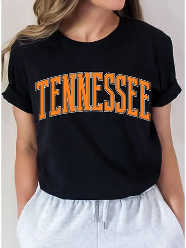 Tennessee Puff Black Graphic T-Shirt