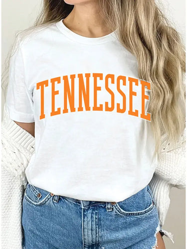 Tennessee Puff White Graphic T-Shirt