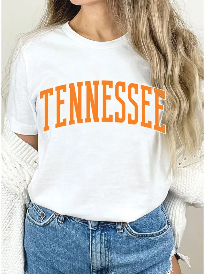 Tennessee Puff White Graphic T-Shirt