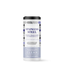 Load image into Gallery viewer, Therapy Clean Stainless Steel Clean &amp; Polish Wipes