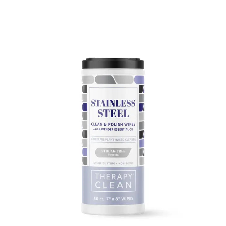 Therapy Clean Stainless Steel Clean & Polish Wipes