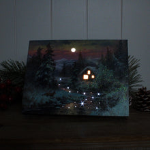 Load image into Gallery viewer, Twilight Hideout 8x6 Lighted Tabletop Canvas Picture