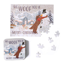 Load image into Gallery viewer, Jolly Jigsaws Holiday Mini Puzzle w/ Metal Tin