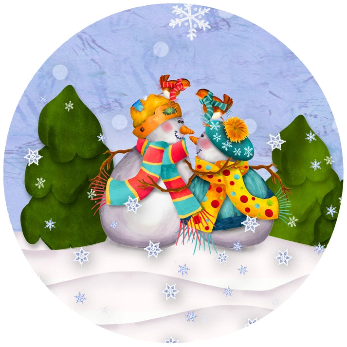 Snowman Couple Non-Slip Silicone Jar Opener
