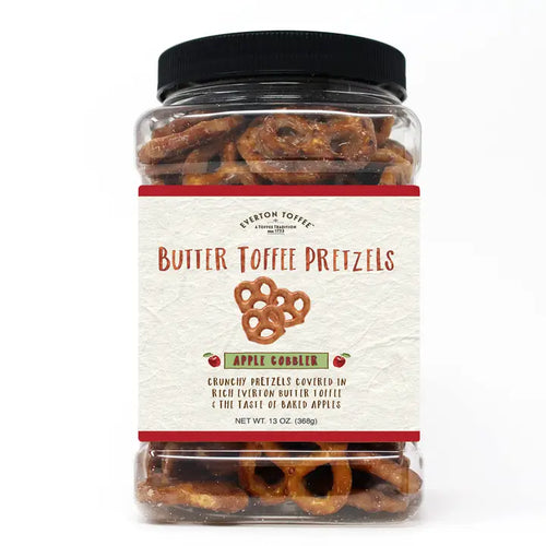 Everton Toffee Apple Cobbler Butter Toffee Pretzels 13oz Jar