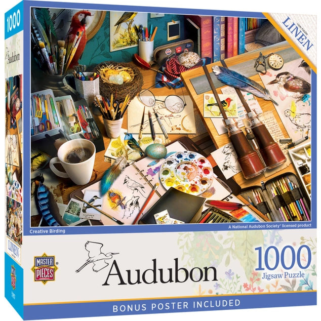 Audubon Creative Birding 1000 Piece Linen Puzzle