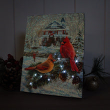 Load image into Gallery viewer, Welcome Home Cardinal 6x8 Lighted Tabletop Canvas Picture
