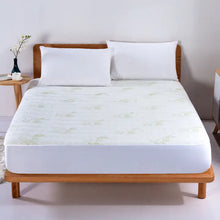 Load image into Gallery viewer, Bamboo Aloe Vera Hypoallergenic Mattress Pad