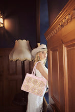 Load image into Gallery viewer, Myra Bag Gypsy Lace Light Pink Beaded Canvas Bag