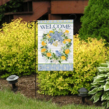 Load image into Gallery viewer, Briarwood Lane Bluebird Lemon Wreath Garden Flag