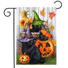 Load image into Gallery viewer, Briarwood Lane Halloween Kittens Garden Flag