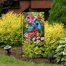 Load image into Gallery viewer, Briarwood Lane Spring Birdhouses Garden Flag