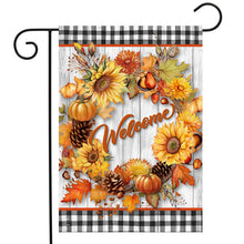 Load image into Gallery viewer, Briarwood Lane Welcome Fall Wreath Garden Flag