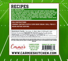 Load image into Gallery viewer, Carmie's Kitchen Game Day Buffalo Blitz Baked Chicken Dip Mix