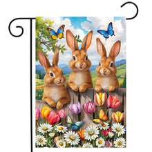 Load image into Gallery viewer, Briarwood Lane Bunny Greeting Spring Garden Flag