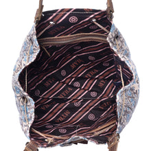 Load image into Gallery viewer, Myra Bag Oasis Cream Southern Bloom Cotton &amp; Leather Bucket Bag