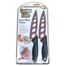 Load image into Gallery viewer, 2-Pack Copper Knife Set