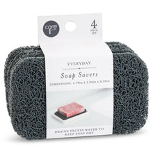 Load image into Gallery viewer, Core Kitchen Set of 4 Graphite Soap Savers