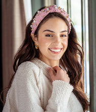 Load image into Gallery viewer, Crush Pull it Together Rhinestone &amp; Pearl Knotted Headband