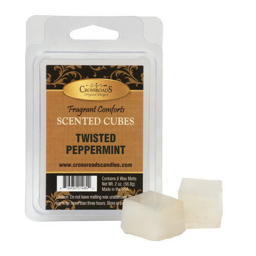 Crossroads Twisted Peppermint Scented Wax Melt Cubes