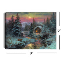 Load image into Gallery viewer, Twilight Hideout 8x6 Lighted Tabletop Canvas Picture