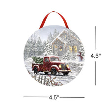 Load image into Gallery viewer, Special Delivery Red Truck LED Canvas Picture Ornament