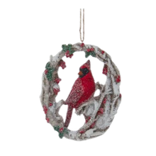 Load image into Gallery viewer, Kurt Adler Birch Berry Cardinal Ornament