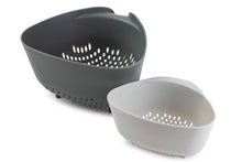 Load image into Gallery viewer, Set of 2 Easy Pour Nested Colanders