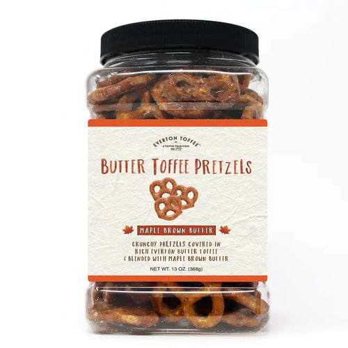 Everton Toffee Maple Brown Butter Butter Toffee Pretzels 13oz Jar
