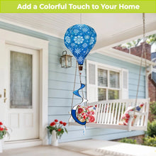 Load image into Gallery viewer, Briarwood Lane Let It Snow Snowflake Hot Air Balloon Wind Twister