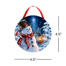 Load image into Gallery viewer, Enchanted Snowman LED Canvas Picture Ornament