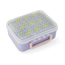 Load image into Gallery viewer, 4-Piece Flower Printed Sectioned Lunch Box